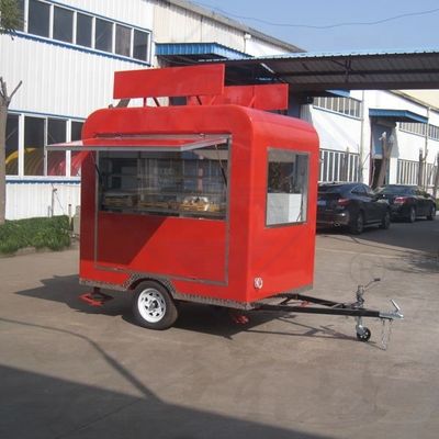 Hot Dog Barbecue Cart de nourriture mobile avec cuisine complète et support en ligne