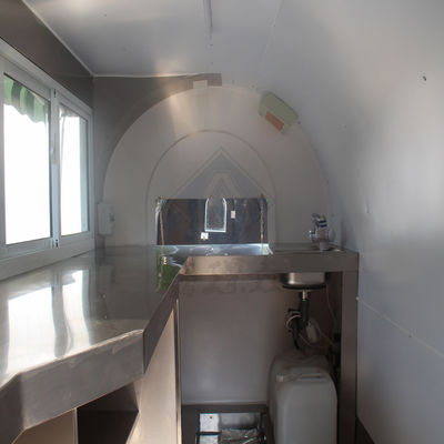 300CM Mobile modèle rond de panier avec canopée double essieux Matériau brut Lait 1000 kg