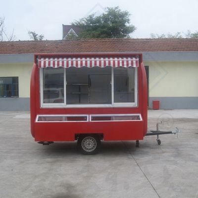 Trailers alimentaires mobiles à concession rapide avec cuisine entière en acier galvanisé et 200 sets