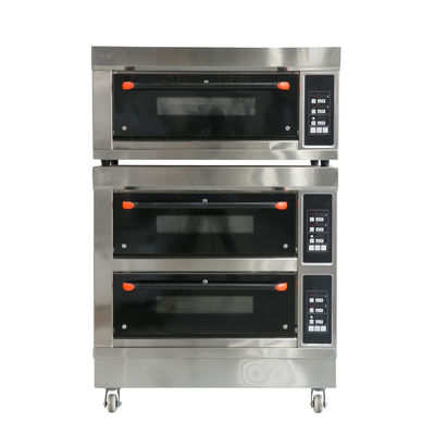 Boutiques d'aliments et de boissons Four à gaz à plusieurs étages pour la cuisson du pain Pizza Baguette de viande à la cuisson