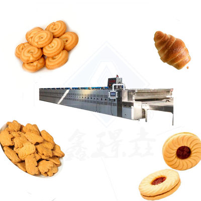 Fonctionnement automatique de la ligne de four de tunnel de biscuits à pain avec équipement de boulangerie à pain