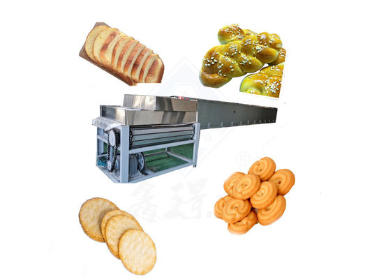 Fonctionnement automatique de la ligne de four de tunnel de biscuits à pain avec équipement de boulangerie à pain