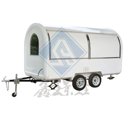 Vente de rue en plein air 4.5M camion alimentaire mobile à essieux et conception simples / doubles