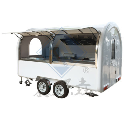 Vente de rue en plein air 4.5M camion alimentaire mobile à essieux et conception simples / doubles