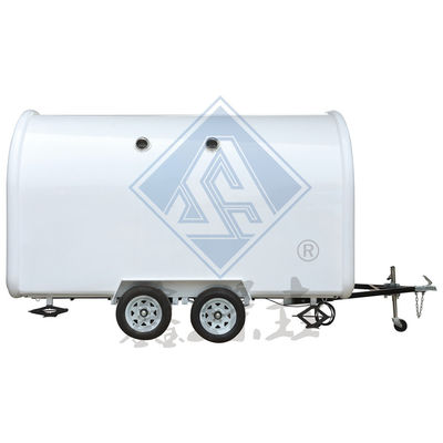 Vente de rue en plein air 4.5M camion alimentaire mobile à essieux et conception simples / doubles
