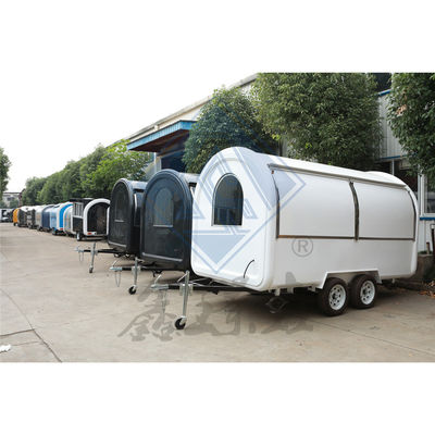 Vente de rue en plein air 4.5M camion alimentaire mobile à essieux et conception simples / doubles