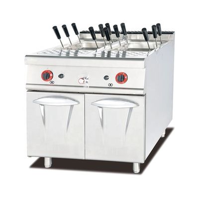 6 Poêle à gaz à brûleur avec matériau de surface en acier inoxydable et four à pain