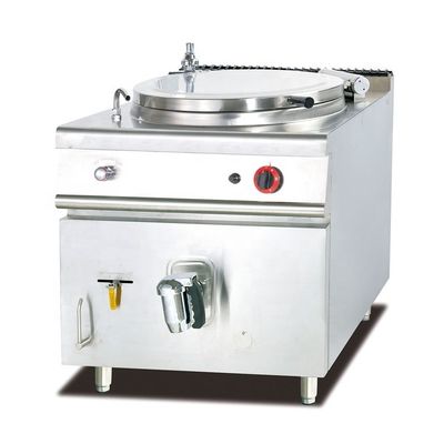 6 Poêle à gaz à brûleur avec matériau de surface en acier inoxydable et four à pain