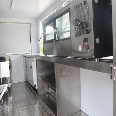 220V Longue durée de vie Single/Double Axles 580 Design Food Truck mobile avec couverture