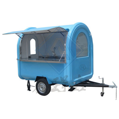 Snack industriel de vente libre 220CM camion alimentaire mobile avec un toit et une conception de modèle rond