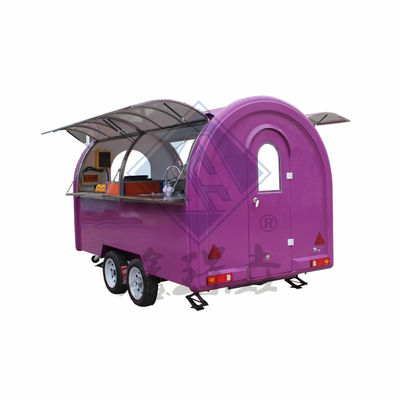 Camion alimentaire mobile à un ou deux essieux avec un toit et un équipement de cuisson personnalisé