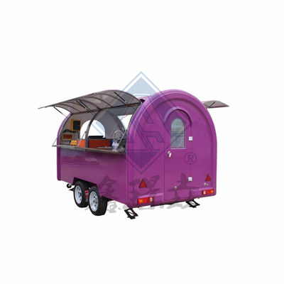 Camion alimentaire mobile à un ou deux essieux avec un toit et un équipement de cuisson personnalisé