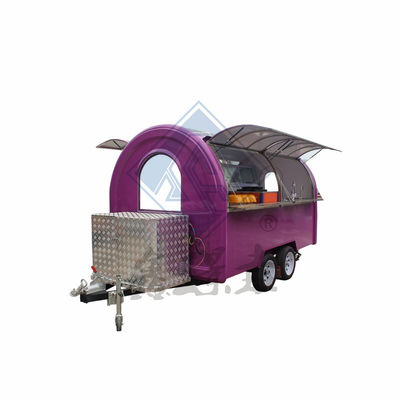Camion alimentaire mobile à un ou deux essieux avec un toit et un équipement de cuisson personnalisé