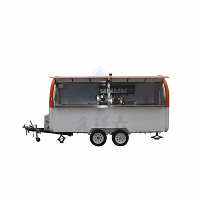 Vente de rue en plein air 450CM camion alimentaire mobile avec couverture et essieux simples / doubles