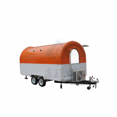 Vente de rue en plein air 450CM camion alimentaire mobile avec couverture et essieux simples / doubles