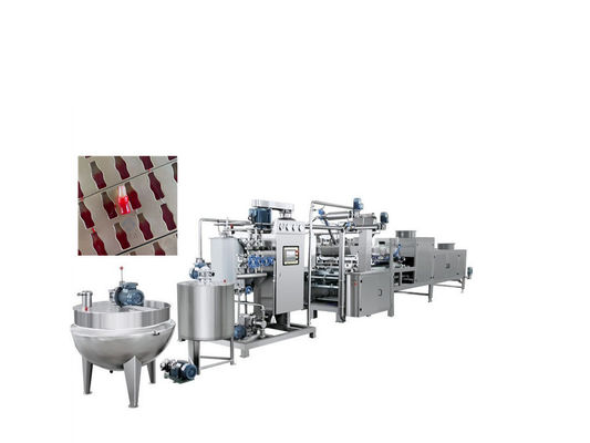Ligne de production automatique de 300 kg/h de machine à bonbons gommés pour la fabrication de sucettes pour ours
