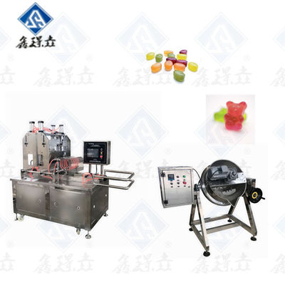 Ligne de production automatique de bonbons gommés en acier inoxydable pour sucettes à double couleur