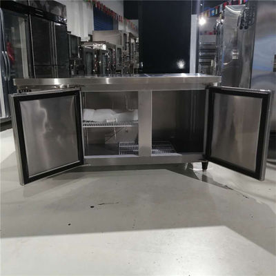 50-300L Capacité en acier inoxydable 4 tiroirs congélateur Armoire de travail Table de travail Compteur haut 110V