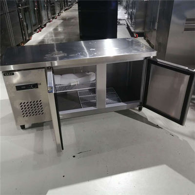 50-300L Capacité en acier inoxydable 4 tiroirs congélateur Armoire de travail Table de travail Compteur haut 110V
