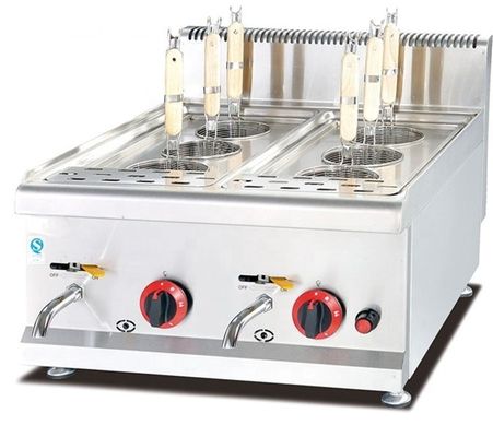 Élégante cuisinière à gaz de bureau en acier inoxydable