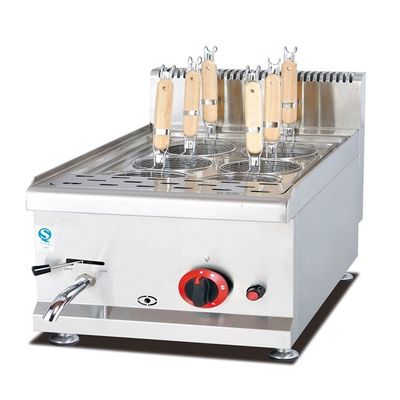 Élégante cuisinière à gaz de bureau en acier inoxydable
