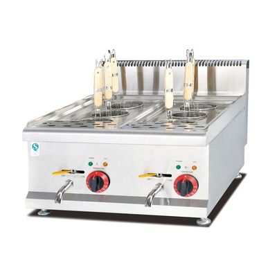 Élégante cuisinière à gaz de bureau en acier inoxydable
