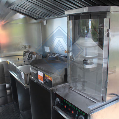 Industrial Square 250CM camion alimentaire mobile à essieux simples ou doubles et à conception agréable