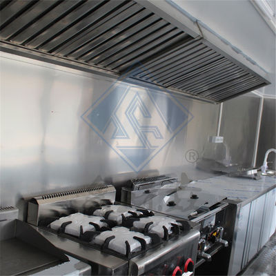 Industrial Square 250CM camion alimentaire mobile à essieux simples ou doubles et à conception agréable