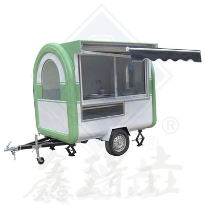 Camion alimentaire mobile à axe unique personnalisé de 250 cm avec chariot de remorque de service alimentaire à toit