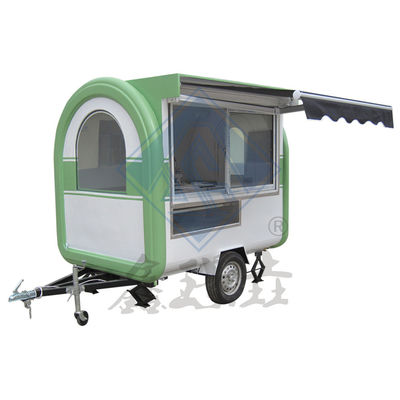 Camion alimentaire mobile à axe unique personnalisé de 250 cm avec chariot de remorque de service alimentaire à toit