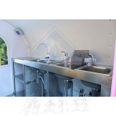 Camion mobile de vente de nourriture en plein air avec cuisine complète et dimensions 320*180*220