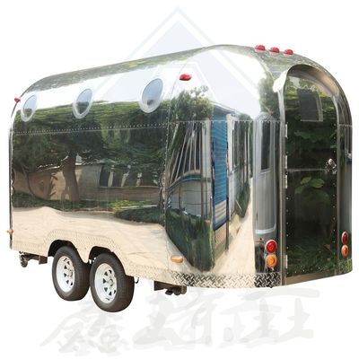 450CM Monoplace/Double Axles Design Food Truck mobile avec acier inoxydable et pièces de rechange