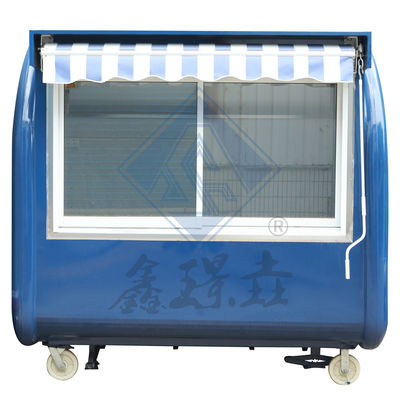 Vente de rue en plein air 3.5M Double-Axe Food Truck mobile avec canopée et design agréable