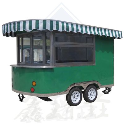 Modèle rond industriel personnalisé Mobile avec toit de maïs Food Truck 5M Double axe Beau design