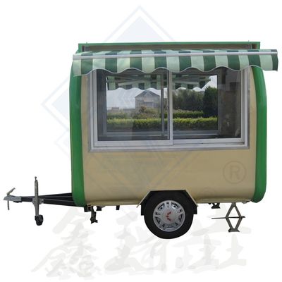 Camion alimentaire mobile à double axe de 350 cm personnalisé avec toit et matières premières d'eau