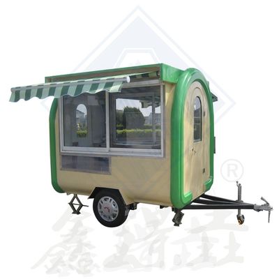 Camion alimentaire mobile à double axe de 350 cm personnalisé avec toit et matières premières d'eau