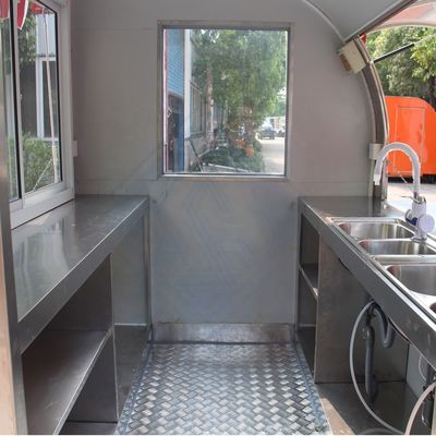 2.8M double axe mobile modèle rond industriel personnalisé avec camion de nourriture au café
