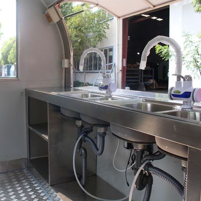 2.8M double axe mobile modèle rond industriel personnalisé avec camion de nourriture au café