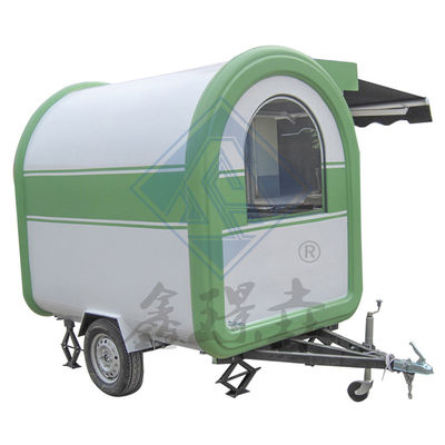 Modèle rond industriel mobile personnalisé avec canopée de café Food Truck 2.2M double axe