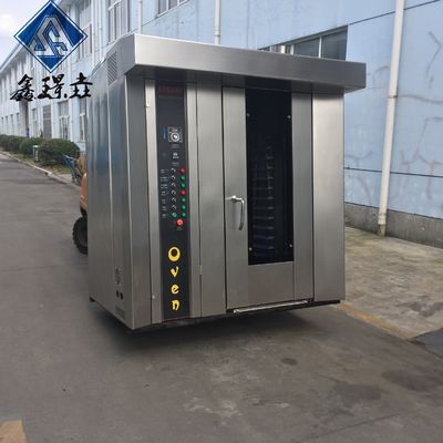 380V 50Hz machine à pain de boulangerie haute productivité 32 plateaux gaz diesel four rotatif