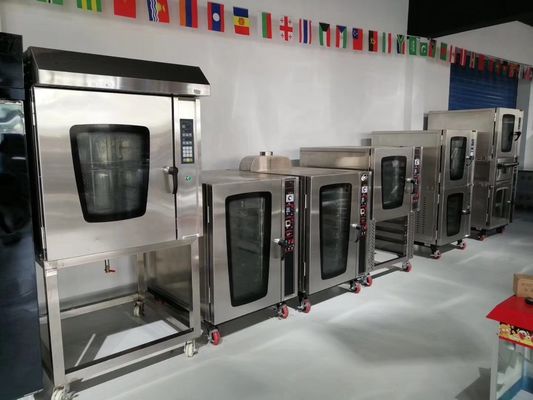 Acier inoxydable à haute productivité 8 plateaux cuisson chauffage électrique type four à air chaud