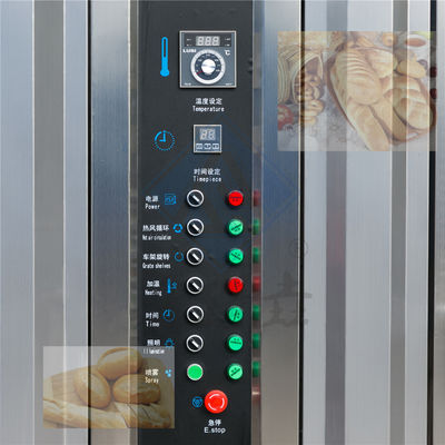 Pâtisserie automatique four rotatif à gaz électrique Diesel 64 plateau fabriqué pour le restaurant