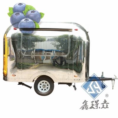 Chariots alimentaires commerciaux Camion alimentaire mobile avec cuisine et four à pizza Vendeur de confiance