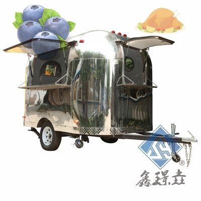 Chariots alimentaires commerciaux Camion alimentaire mobile avec cuisine et four à pizza Vendeur de confiance