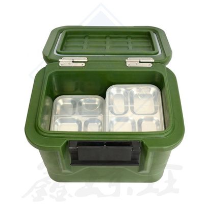 Boîte à repas isolée de forme ronde Équipement mécanique de cuisine avec serviette à frotter