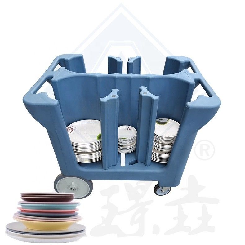 Chariot de collecte de plateaux de couleur personnalisé pour l'efficacité et l'organisation des restaurants
