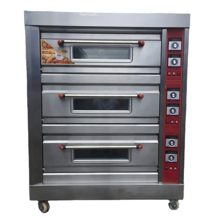 2/3/4/6/9 Capacité des plateaux Pâte à pâte commerciale Pizza gâteau cuisson four à gaz électrique