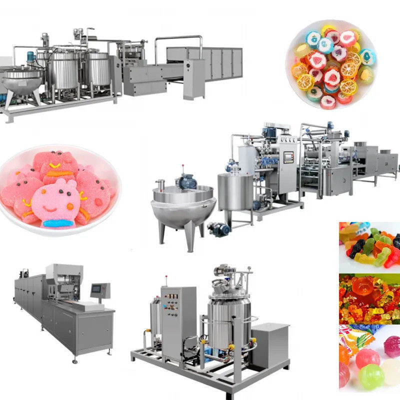 Ligne de production avancée de chocolat à la gelée dure et douce avec 150 machines à faire des bonbons
