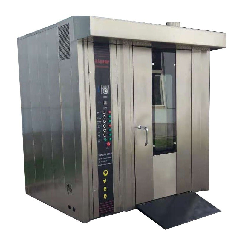 Cuisinier à four rotatif en acier inoxydable pour le commerce électrique à gaz avec diesel pour 16 plateaux 32