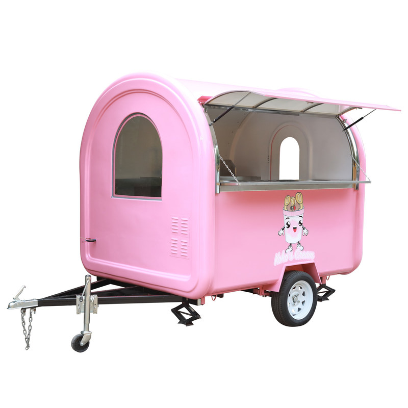2300*1650*2300mm Chariot alimentaire mobile pour le thé à bulles, les glaces aux fruits, les crêpes au chocolat, le café